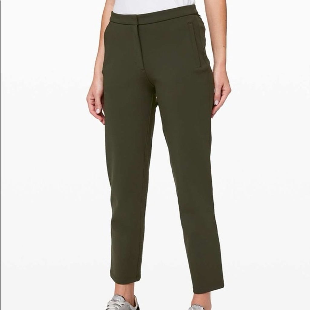 Lululemon On The Move Pant Ponte 28" Dark Olive Like New Condition